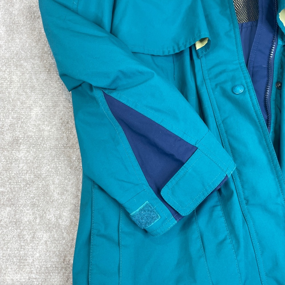 Eddie Bauer GORE-TEX Teal Blue Hooded Parka Jacket Unisex L - Picture 10 of 16